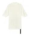 Rick Owens Drkshdw 'jumbo' White Crewneck T-shirt With Oversized Band In White