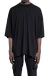 Rick Owens Drkshdw Drkshdw By Rick Owens Oversized Cotton T-shirt With Geometric Design And Relaxed Fit In Black