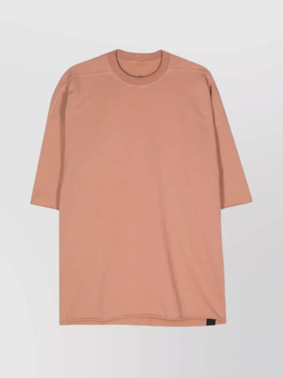 Rick Owens Drkshdw Short Sleeves Oversized Crewneck T-shirt In Pink