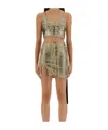 Rick Owens Drkshdw Short Suspenders In Brown
