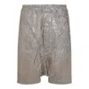 Rick Owens Drkshdw Gold Hollywood Drawstring Pods Denim Shorts
