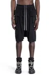 Rick Owens Drkshdw Drkshdw By Rick Owens Cotton Multi-pocket Bermuda In Black