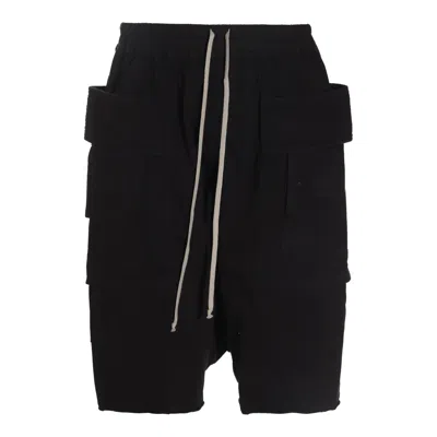 Rick Owens Drkshdw Drawstring Multi-pocket Shorts In Black