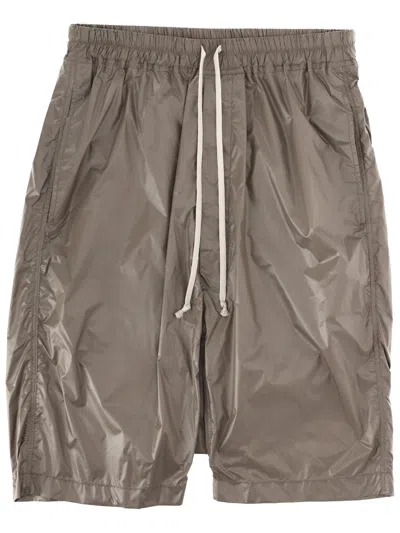 Rick Owens Drkshdw Mens Swim Shorts Knee Length Pockets In Brown