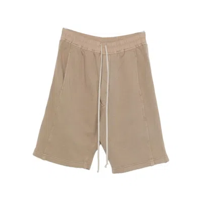 Rick Owens Drkshdw Drawstring Elastic-waist Shorts In Brown