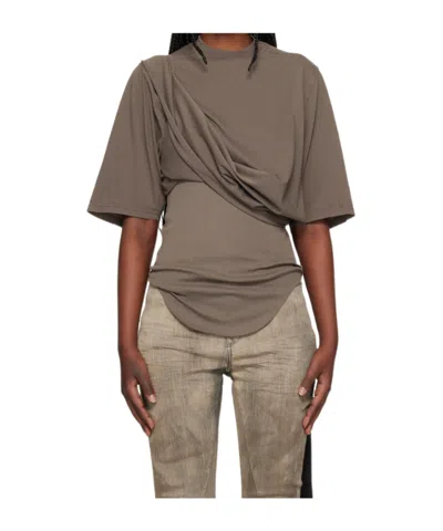 Rick Owens Drkshdw Short-sleeved T-shirt In Gray