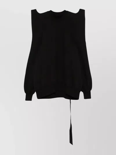 Rick Owens Drkshdw Shoulder Pad Crew Neck Sweater