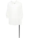 Rick Owens Drkshdw Shroud Long-sleeve Vest In White