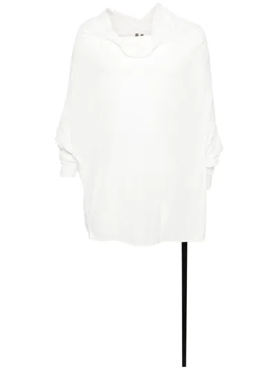 Rick Owens Drkshdw Shroud Long-sleeve Vest In White