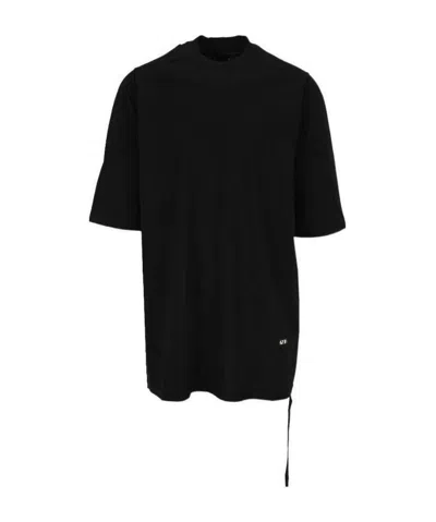 Rick Owens Drkshdw Side String Oversized T-shirt In Black