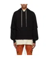 Rick Owens Drkshdw Black Hollywood Tommy Hustler Hoodie In Black
