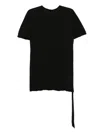 Rick Owens Drkshdw Asymmetric Hem Short Sleeve Round Neck T-shirt In Black
