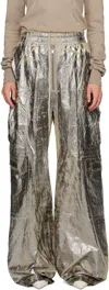 Rick Owens Drkshdw Silver Concordians Double Jumbo Belas Cargo Pants In Gray