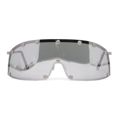 Rick Owens Drkshdw Silver Shielding Sunglasses In Gray
