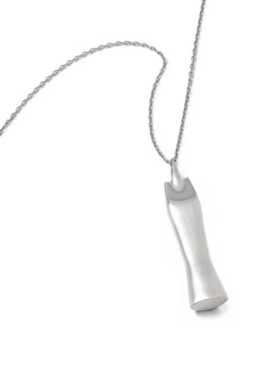 Rick Owens Drkshdw Sister Sculptural-pendant Necklace In Metallic