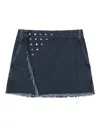 Rick Owens Drkshdw Sisysnap Denim Skirt In Blue