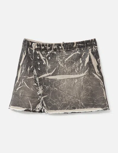 Rick Owens Drkshdw Sisysnap Skirt In Brown