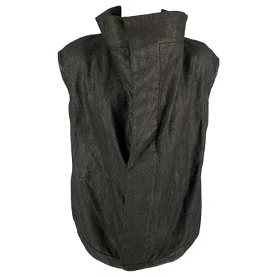 Pre-owned Rick Owens Drkshdw Size Xs Black Coated Sleeveless Vest