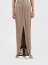 Rick Owens Drkshdw Drawstring Waist Skirt Side Pockets In Neutral