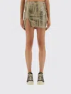 Rick Owens Drkshdw "minimal" Mini Skirt In Brown