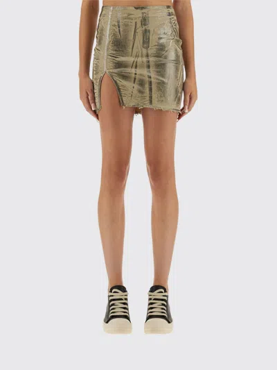 RICK OWENS DRKSHDW SKIRT RICK OWENS DRKSHDW WOMAN COLOR SILVER,H30446061