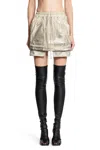 Rick Owens Drkshdw Metallic-effect Layered Skirt In Neutral
