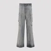 Rick Owens Drkshdw Double Cargo Jumbo Trousers In Blue