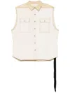 Rick Owens Drkshdw Sl Tommy Jumbo Weste In Weiss