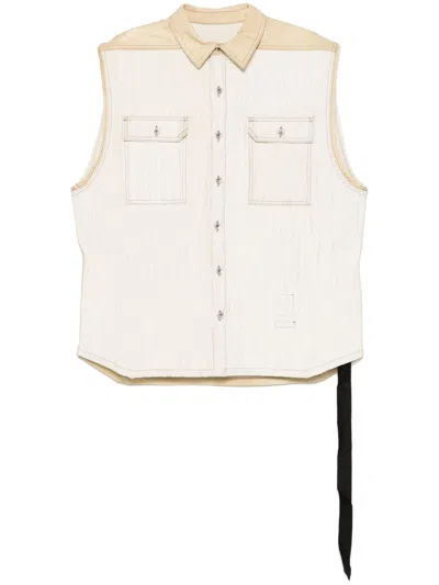 Rick Owens Drkshdw Sl Tommy Jumbo Weste In Weiss