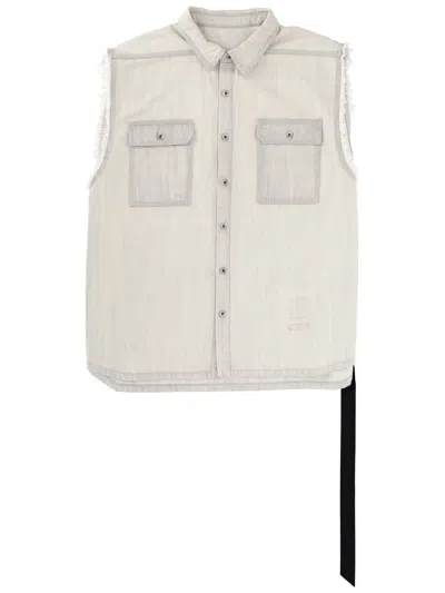 Rick Owens Drkshdw Tommy Jumbo Jacket Sleeveless Chest Pockets Straps In Multi