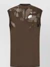 Rick Owens Drkshdw Sleeveless Crew Neck Top With Distressed Detailing