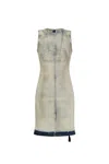 Rick Owens Drkshdw Sleeveless Denim Dress In Nude