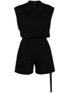 Rick Owens Drkshdw Sleeveless Jersey Playsuit In Black