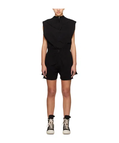 Rick Owens Drkshdw Sleeveless Jersey Playsuit In Black