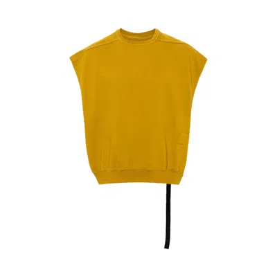 Pre-owned Rick Owens Drkshdw Sleeveless Jumbo Tatlin Sweatshirt 'ochre' | Orange | Men's Size L
