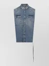 Rick Owens Drkshdw Indigo Hollywood Sl Tommy Jumbo Denim Overshirt