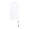 Rick Owens Drkshdw Sleeveless Milk White Cotton Tarp T-shirt