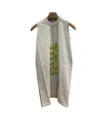 Rick Owens Drkshdw Sleeveless Printed Vest Dress In Gray