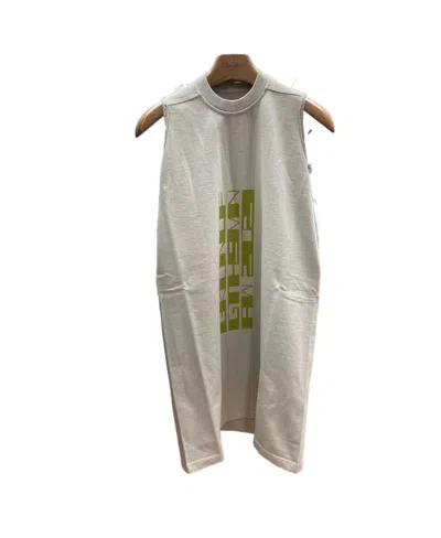 Rick Owens Drkshdw Sleeveless Printed Vest Dress In Gray