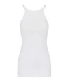 Rick Owens Drkshdw Sleeveless Racerback Top Asymmetric Hem In White