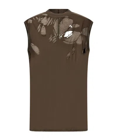 RICK OWENS DRKSHDW RICK OWENS DRKSHDW DISTRESSED TARP TANK TOP