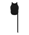 Rick Owens Drkshdw Tank Top With Asymmetric Hem And Scoop Neck In Black