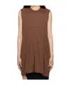 Rick Owens Drkshdw Sleeveless Vest In Brown