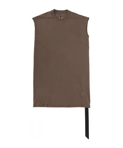 Rick Owens Drkshdw Sleeveless T-shirt In Brown