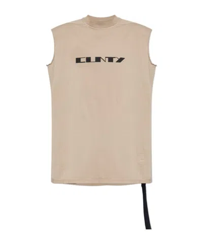 Rick Owens Drkshdw Graphic-print Sleeveless Tank Top In Neutral