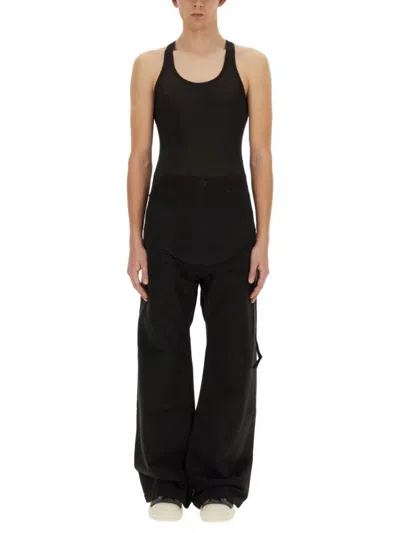 Rick Owens Drkshdw Slim-fit Black Cotton Tank Top