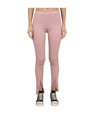 Rick Owens Drkshdw Slit-detail Leggings In Pink