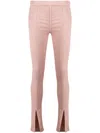 Rick Owens Drkshdw Slit-detail Leggings In Rosa
