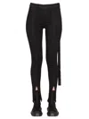 Rick Owens Drkshdw Side-zip Ankle-slit Leggings In Black