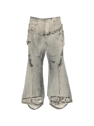 Rick Owens Drkshdw Slivered Bootcut Jeans In Grey